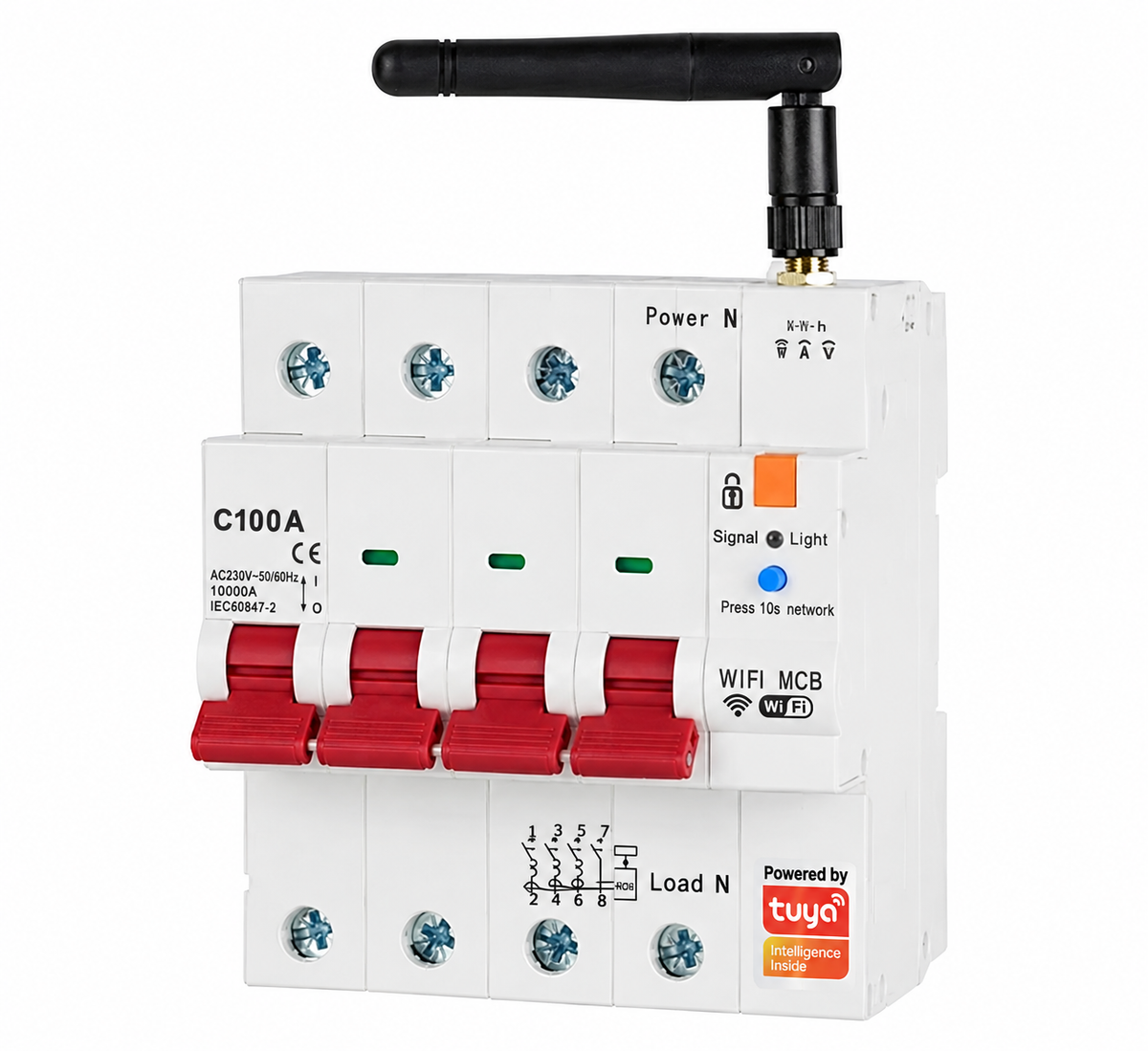 3 Phase Tuya Smart Breaker 100A Without Power Monitoring